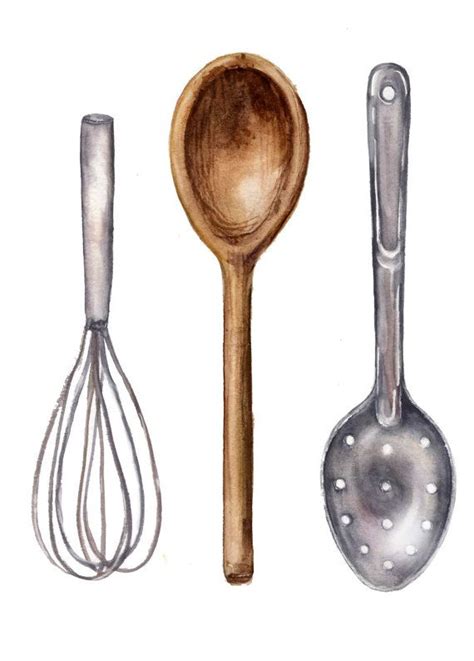 Wooden Spoon Drawing at PaintingValley.com | Explore collection of ...