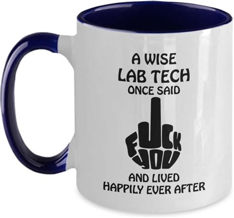 Amazon Creator S Cove Lab Tech Rude Blue Two Tone Coffee Cups Fuck Off Adult Dirty Humor