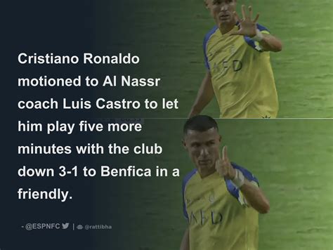 Cristiano Ronaldo Motioned To Al Nassr Coach Luis Castro To Let Him