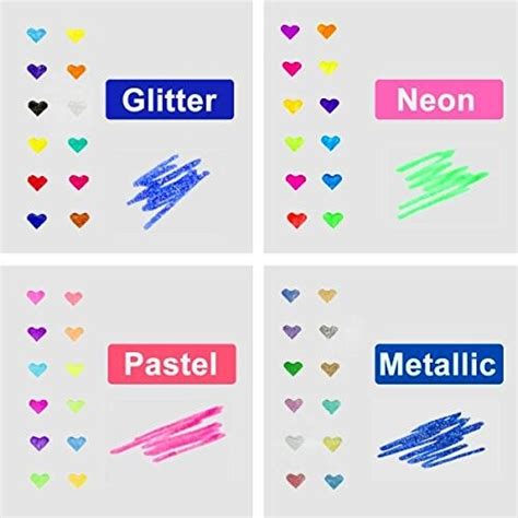 48 Colores Bolígrafos de Gel para colorear adultos Incluye purpurina