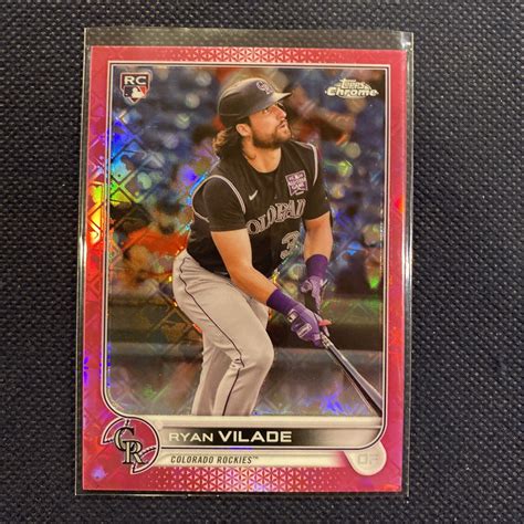 Ryan Vilade Topps Chrome Logofractor Pink Rockies Rc