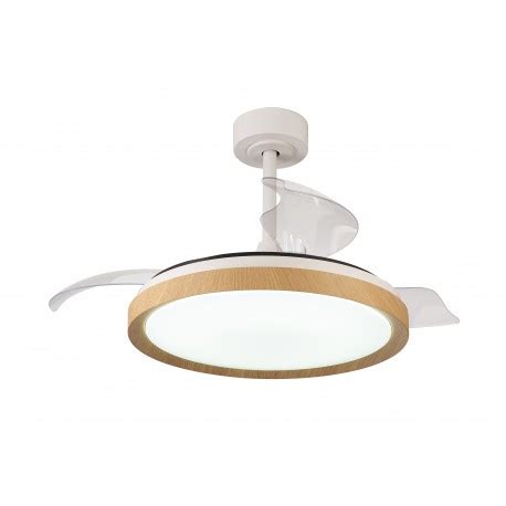 Ventilador de Techo Retráctil Mantra Mistral Fan Blanco Madera Ø106cm