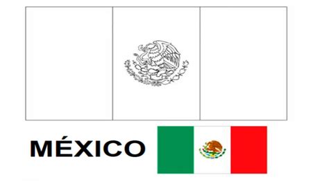 Bandeira Mexico Para Colorir EDUCA