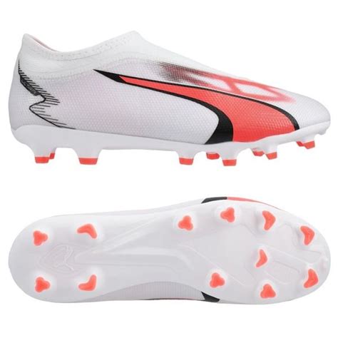 PUMA Ultra Match Laceless FG AG Breakthrough Wit Zwart Fire Orchid