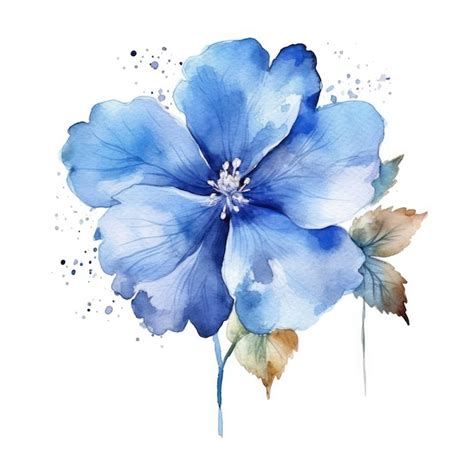 Premium AI Image Blue Flower On A White Background