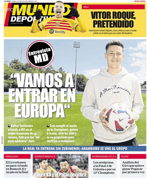 Mundo Deportivo Gipuzkoa Mai Jornais E Revistas Sapo Pt