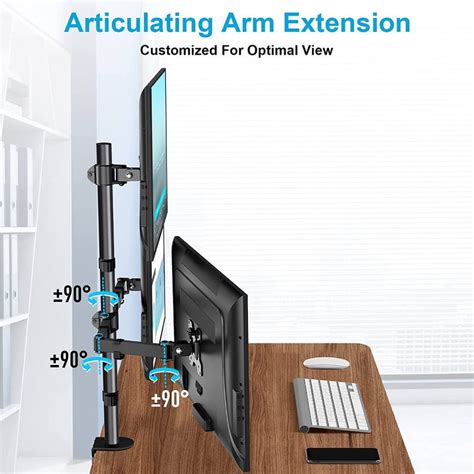 Triple Monitor Stand Desk Mount for Three Monitors 32 inch - MOUNTUP