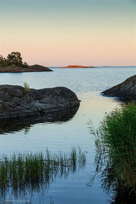 Fotokonst Natur Sk Rg Rd Segling I Sommarnatt I Sk Rg Rden Mats