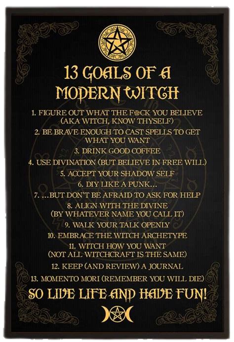 Goals Of A Modern Witch Poster Md Home Decor Styles Witch Books