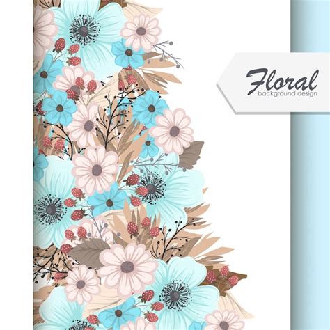 Ensemble De Cadre Floral Avec Des Fleurs Color Es Vecteur Premium