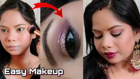 Wearable Desi Glam Makeup Tutorial Easy And Quick Glitter Eye Makeup Makeup For Party