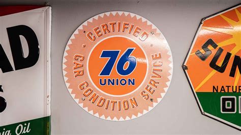 Union 76 Porcelain Sign at The World’s Largest Road Art Auction 2023 as ...