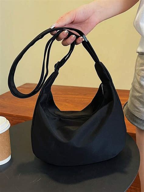 Bolso Hobo Minimalista Con Accesorio De Bolso Moda De Mujer Shein