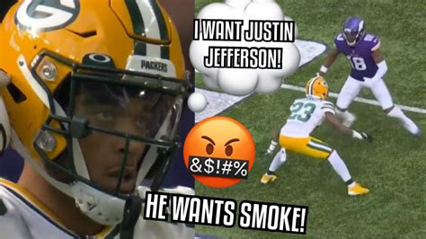 When Justin Jefferson MET ALL PRO Jaire Alexander WR Vs CB