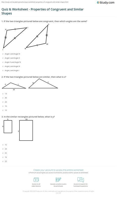 Triangle Congruence Practice Worksheet Worksheet For Education