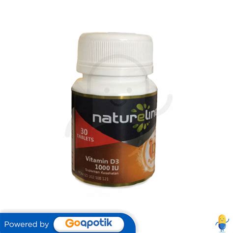 Natureline Vitamin D3 1000 Iu Botol 30 Tablet Kegunaan Efek Samping