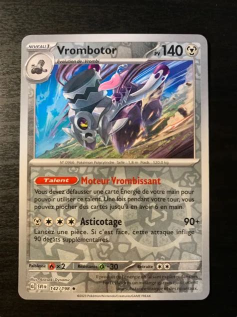 CARTE POKÉMON REVERSE Vrombotor 142 198 SV1 Ecarlate Violet FR NEUF