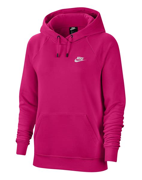 Nike Womens Essential Fleece Hoodie Pink Life Style Sports Eu