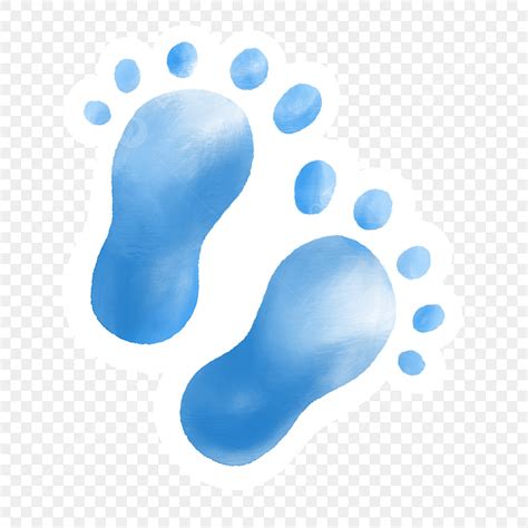 Baby Blue Footprints