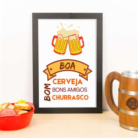 Quadro Boa Cerveja Bons Amigos 33x23 Cm