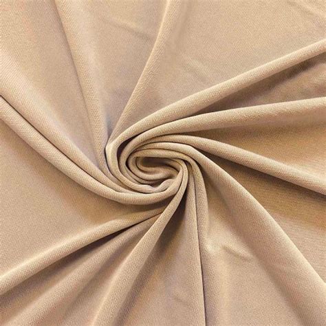 Tan Ity Fabric Polyester Knit Jersey Way Spandex Stretch Etsy