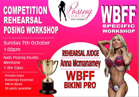 WBFF Bikini Fitness Posing Workshop Class Melbourne