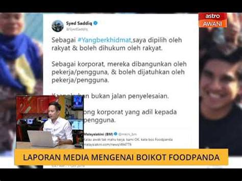 Cerita Sebalik Berita Laporan Media Mengenai Boikot Foodpanda Youtube