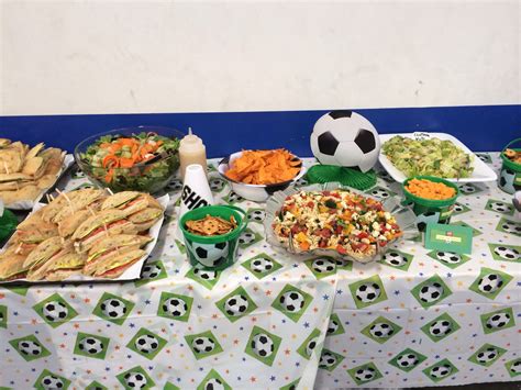 Soccer Themed Party Food Display