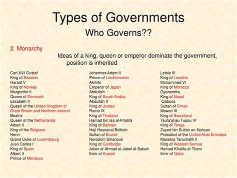 Ppt Types Of Governments Powerpoint Presentation Free Download Id