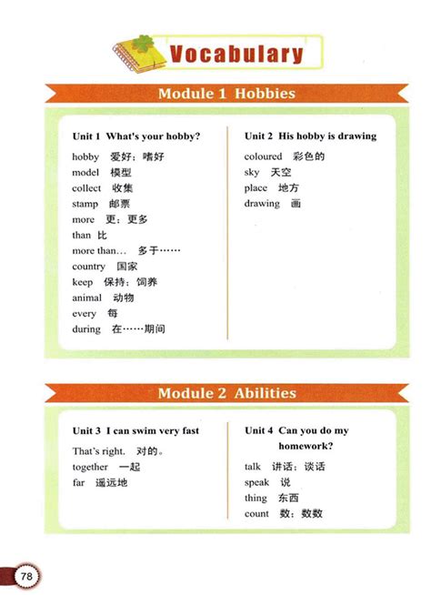 广州小学英语 五年级上册单词表和附录