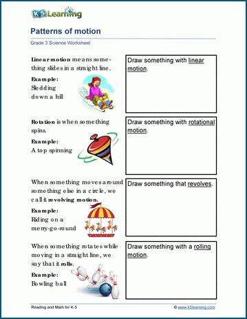 Patterns Of Motion Worksheets K Learning Worksheets Library