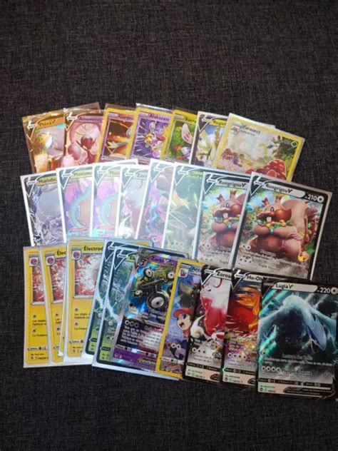 LOT DE 26 Cartes Pokémon V Vstar Holo Tg Radieux Épée Et Bouclier EUR