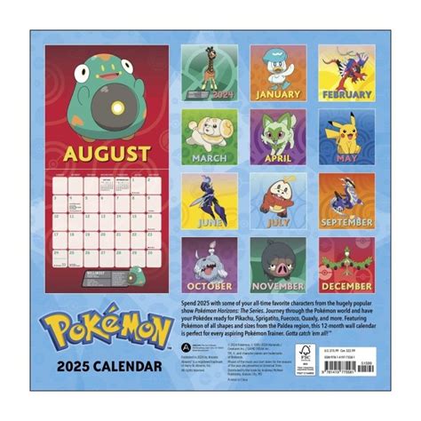 Pokémon 2025 Wall Calendar Pokémon Center Official Site