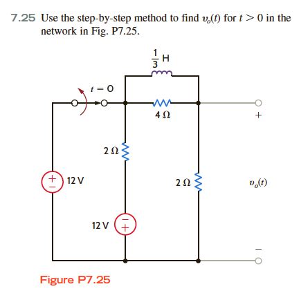 Solved Use The Step By Step Method To Find V 0 T For T 0 Chegg