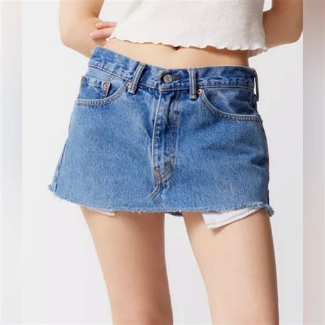 Levi S Skirts Urban Outfitters Renewal Remade Levis Low Rise Denim