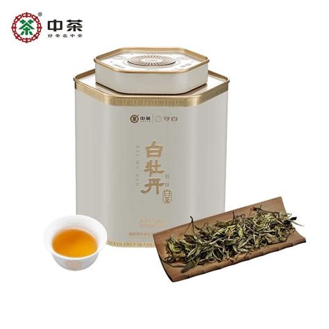 中茶茶葉 白茶 正宗 特級 傳統 白牡丹 守白系列 白罐 散茶 配禮袋 罐裝 100g 蝦皮購物