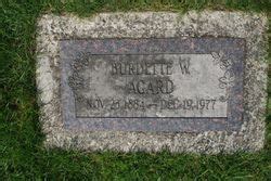 Burdette W Agard 1884 1977 Mémorial Find a Grave