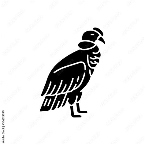 Vetor Do Stock Condor Black Glyph Icon Large Bird Of With Sharp Beak