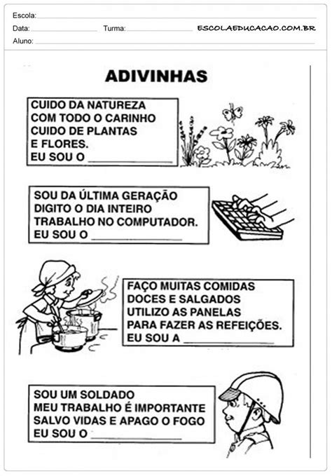 Atividades dia do Trabalho Para Imprimir Educação Atividades dia