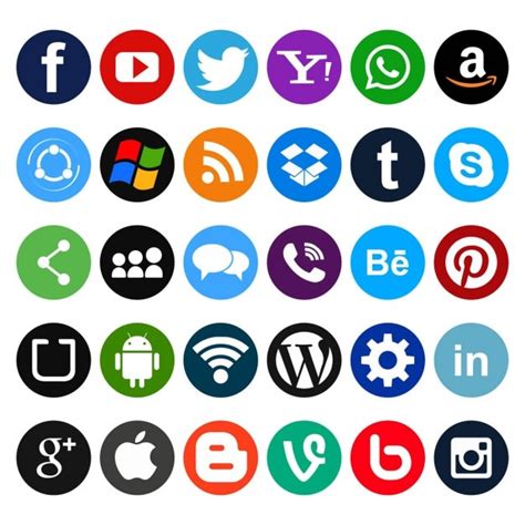 Free Vector | Simple icons for social networks