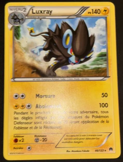 CARTE POKEMON LUXRAY Rare 46 122 Xy09 Rupture Turbo Fr EUR 2 80