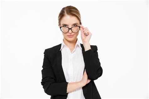 Jolie Blonde Femme D affaires à Lunettes Photo Gratuite