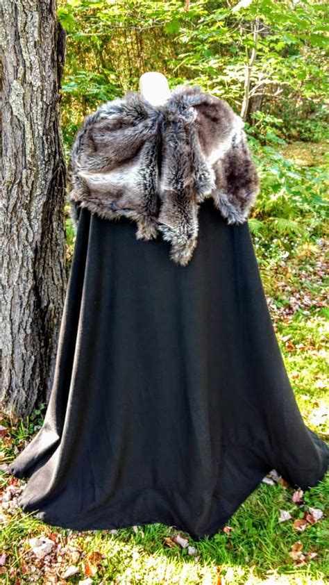 Fur Cloak Viking Cloak Jon Snow Fur Capelet Medieval Etsy