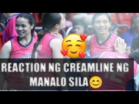 Reaction Ng Creamline Cool Smashers Matapos Manalo Last Youtube