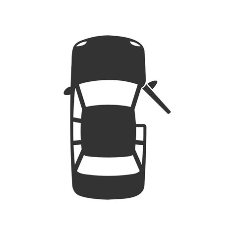 vector ilustración de el coche puerta abre icono en oscuro color y