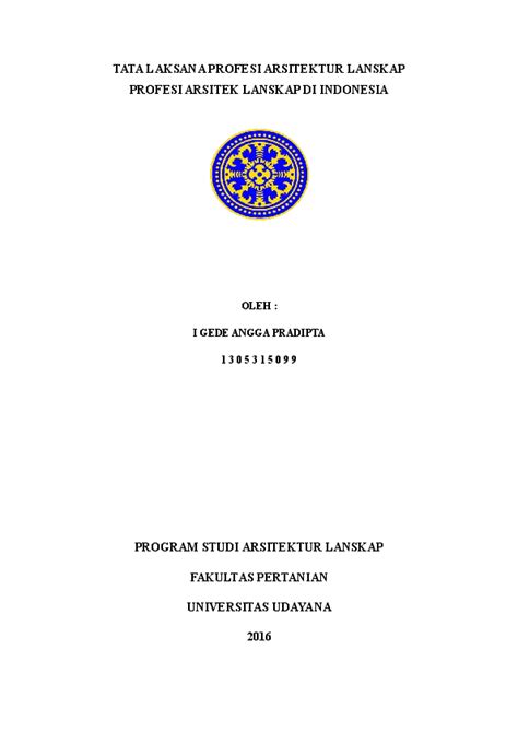 (PDF) TATA LAKSANA PROFESI ARSITEKTUR LANSKAP PROFESI ARSITEK LANSKAP DI INDONESIA PROGRAM STUDI ...