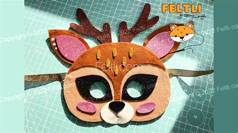 Новогодняя маска оленя своими руками • Feltli