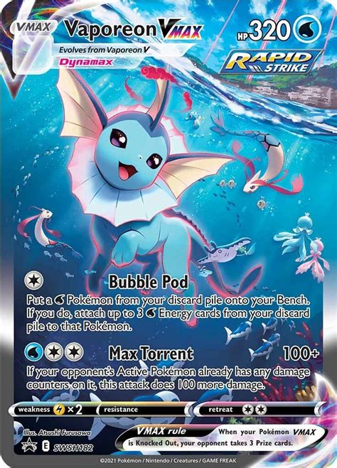 Shiny Vaporeon Card