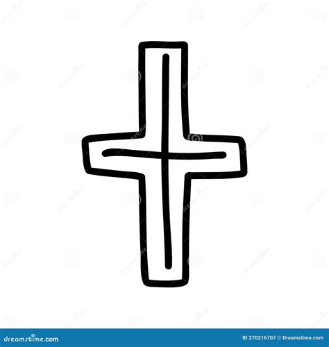 Christian Cute Easter Cross Vector Doodle Icon Stock Vector Illustration Of Christianity