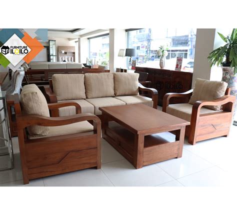 Rean Mahogany Wood Upholstery Sofa Set, Wood Sofa, Solid Wood Sofa ...